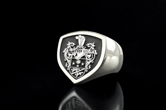 Coat of Arms Ring, Family Crest Rings, Custom Signet Ring, Crest Ring, Family Crest Signet Ring Christmas Gift